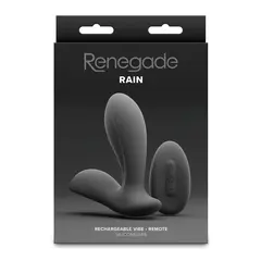 Простатен вибратор с дистанционно управление Renegade Rain, Черен, 10 Функции, 11.4 см.