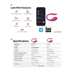 Смарт вибратор Lovense Lush Mini, Розов