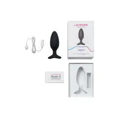 Смарт анален вибратор Lovense Hush 2 - 4.4 см, Черен