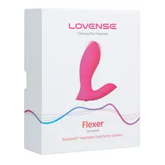 Смарт вибратор за тройна стимулация Lovense Flexer, Розов