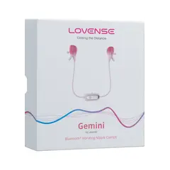 Смарт вибриращи щипки за зърна Lovense Gemini, Бял