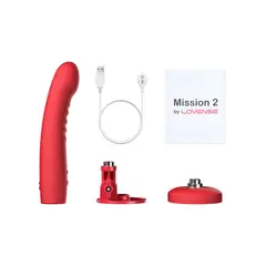Смарт вибратор с тласкащо движение Lovense Mission 2, Червен