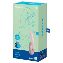 Смарт вибратор със затопляща функция и App контрол Satisfyer Heat Wave, Бежов