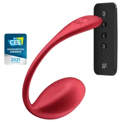 Смарт вибриращо яйце с App контрол Satisfyer Shiny Petal, Червено
