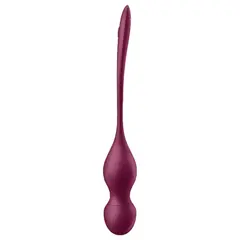 Смарт вибриращи кегел топчета Satisfyer Love Birds Vary, Виненочервени