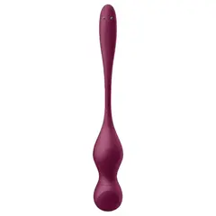 Смарт вибриращи кегел топчета Satisfyer Love Birds Vary, Виненочервени