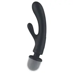 Мултифункционален вибратор 3-в-1 Satisfyer Triple Lover, Сребрист / Черен