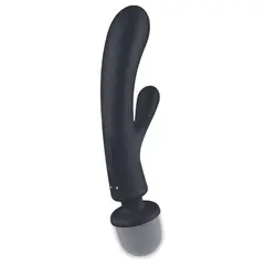 Мултифункционален вибратор 3-в-1 Satisfyer Triple Lover, Сребрист / Черен