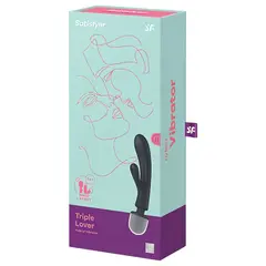 Мултифункционален вибратор 3-в-1 Satisfyer Triple Lover, Сребрист / Черен