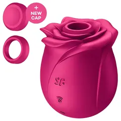 Клиторен стимулатор с въздушни вълни и Liquid Air Satisfyer Pro 2 Classic Blossom, Червен
