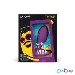 Анален вибратор с приложение Plug vibe Remoji Surfer, 10.3 см, Лилав