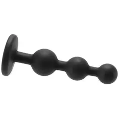 Анален разширител Glams Ripple Rainbow Gem Черен, със скъпоценен камък, 11.4 см.