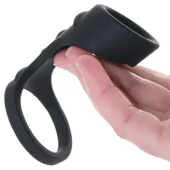 Пенис ринг с хамут Renegade Bolster, 9.3 см, Черен