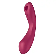 Мултифункционален вибратор с въздушни вълни Satisfyer Curvy Trinity 1, Червен