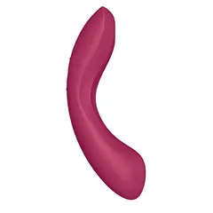 Мултифункционален вибратор с въздушни вълни Satisfyer Curvy Trinity 1, Червен