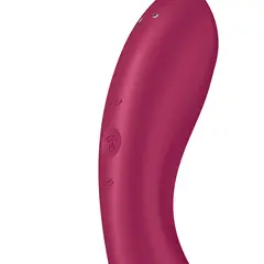 Мултифункционален вибратор с въздушни вълни Satisfyer Curvy Trinity 1, Червен