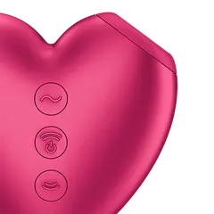 Клиторен стимулатор с въздушни вълни и вибрация Satisfyer Cutie Heart, Розов