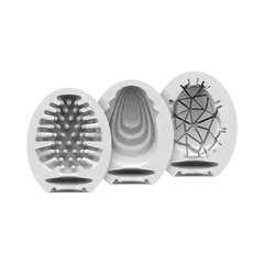 Комплект мастурбатори яйца Satisfyer Naughty, Savage & Crunchy, 3 броя