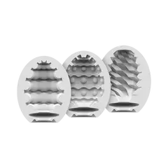 Комплект мастурбатори яйца Satisfyer Riffle, Bubble & Fierce, 3 броя