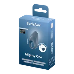 Вибриращ пенис ринг с App контрол Satisfyer Mighty One, Син