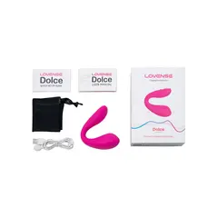Смарт вибратор за двойна стимулация Lovense Dolce, Розов