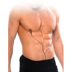 BDSM щипки за зърна с електростимулация Shock Therapy Nipple Clamps Fetish Fantasy Series – черен/сребрист