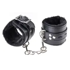 BDSM белезници Cumfy Cuffs Fetish Fantasy Series, меки маншети, черен