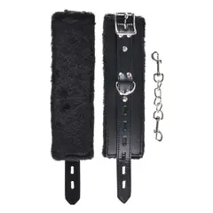 BDSM белезници Cumfy Cuffs Fetish Fantasy Series, меки маншети, черен