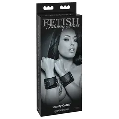 BDSM белезници Cumfy Cuffs Fetish Fantasy Series, меки маншети, черен
