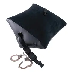 Надуваема секс възглавница за позициониране и BDSM с белезници Deluxe Position Master Fetish Fantasy Series – черен