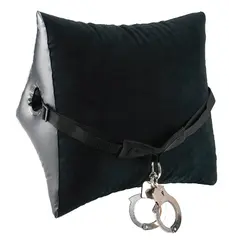 Надуваема секс възглавница за позициониране и BDSM с белезници Deluxe Position Master Fetish Fantasy Series – черен