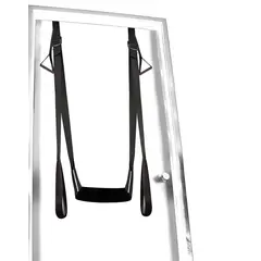 Секс люлка за врата с подплатена седалка Deluxe Fantasy Door Swing Fetish Fantasy Series – черен