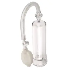 Пенис помпа Pump Worx Beginner’s Power Pump Clear – прозрачна, с вакуум и предпазен клапан, 19 см