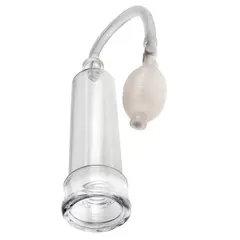 Пенис помпа Pump Worx Beginner’s Power Pump Clear – прозрачна, с вакуум и предпазен клапан, 19 см