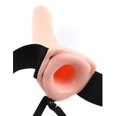 Кух страпон колан 20 см за удължаване и пегинг Hollow Strap-On Fetish Fantasy Series – телесен/черен