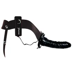 Вибриращ кух страпон колан 17 см за удължаване и пегинг Hollow Strap-On Fetish Fantasy Series – черен