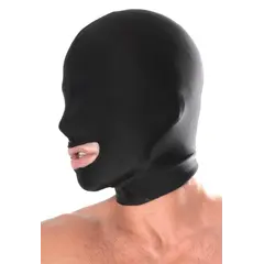 BDSM маска с отворена уста Spandex Open Mouth Hood Fetish Fantasy Series – черна