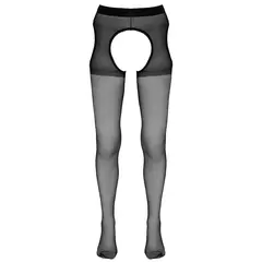 Чорапогащник с визия на жартиери Cottelli LEGWEAR – Отворен дизайн и дантела