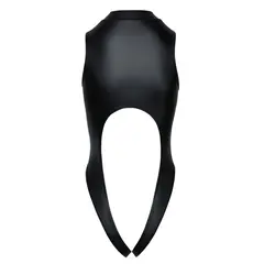 Еротично боди с матов ефект, цип и отворено дъно, Cottelli LINGERIE