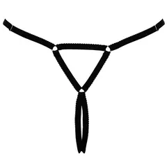 Луксозни прашки с отворено дъно и кристали, Cottelli LINGERIE, S-L