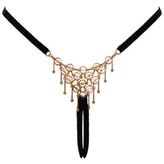 Луксозни прашки с метални орнаменти и отворено дъно, Cottelli LINGERIE