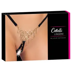 Луксозни прашки с метални орнаменти и отворено дъно, Cottelli LINGERIE