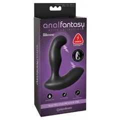 Простатен вибратор с електростимулация Anal Fantasy Elite Electro Stim Prostate Vibe, 5 режима, силикон, черен