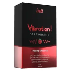 Вибриращ гел с вкус на ягода, intt Vibration! Strawberry, 15 мл