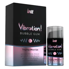 Вибриращ гел с вкус на дъвка, intt Vibration! Bubble Gum, 15 мл