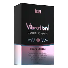Вибриращ гел с вкус на дъвка, intt Vibration! Bubble Gum, 15 мл