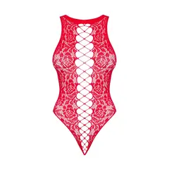 Еротично боди Obsessive Daring Teddy, червено, универсален размер