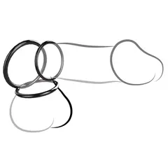 Пенис пръстени комплект 3 размера C Ringz Silicone Stamina Set Fantasy, за по-стабилна ерекция, черен