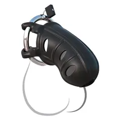 Пенис клетка с катинар C-Ringz Hardcore Cock Blocker Fantasy, силикон, регулируем, черен