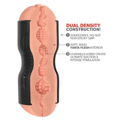 Мастурбатор вагина и анус Tight Grip Pussy & Ass Pipedream – стискащ handjob, 15,2 см, светъл тен